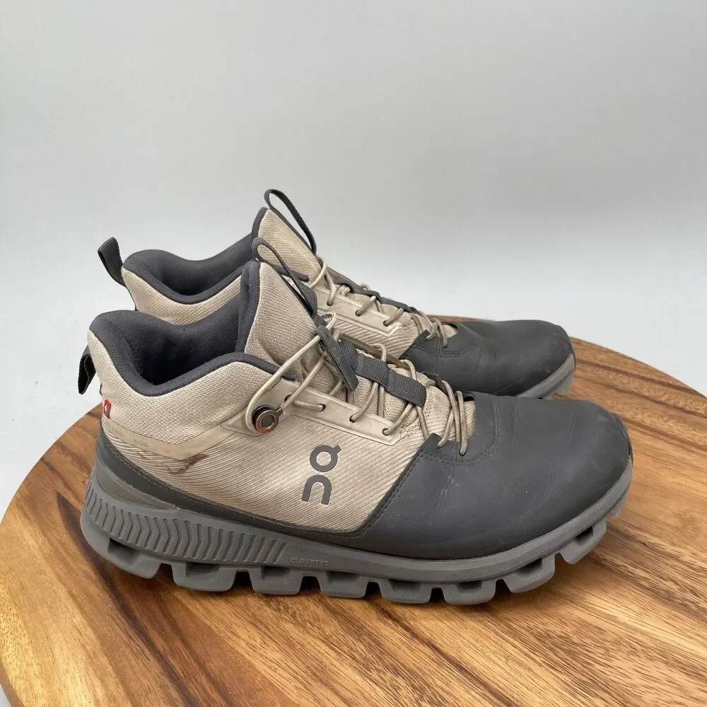 On Running Cloud Hi Shoes Womens Size 9 Sand Eclipse Running Comfort Walking